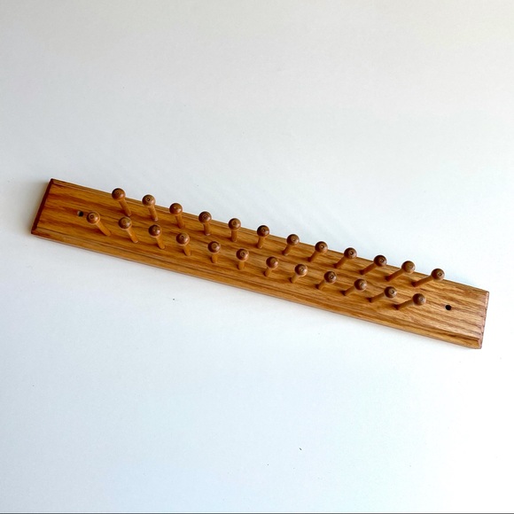 Vintage Peg Organizer Wood Hanging Display Jewelry